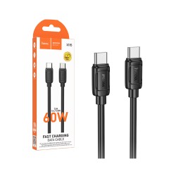 Cabo Hoco X115 Surpass Tipo-C para Tipo-C 60W 3,0A 1m Preto